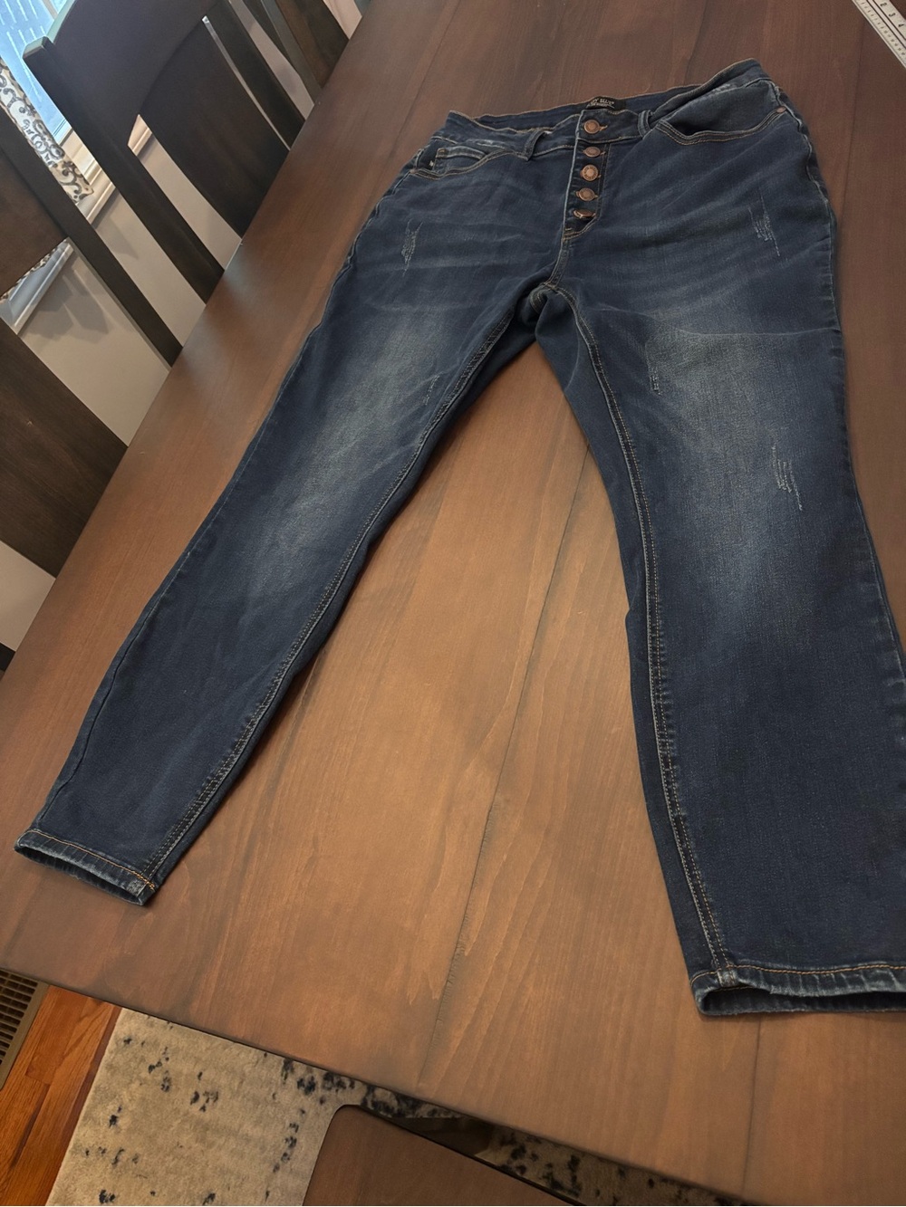 Judy Blue Women’s Indigo Skinny Jeans with Button Fly
